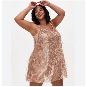 Torrid Sequin Fringe Dress